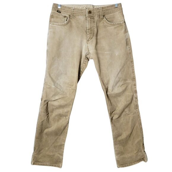 KUHL Mens Brown RYDR Vintage Patina Dye Pants 34x32 Hiking Outdoor Work Utility - Picture 1 of 13